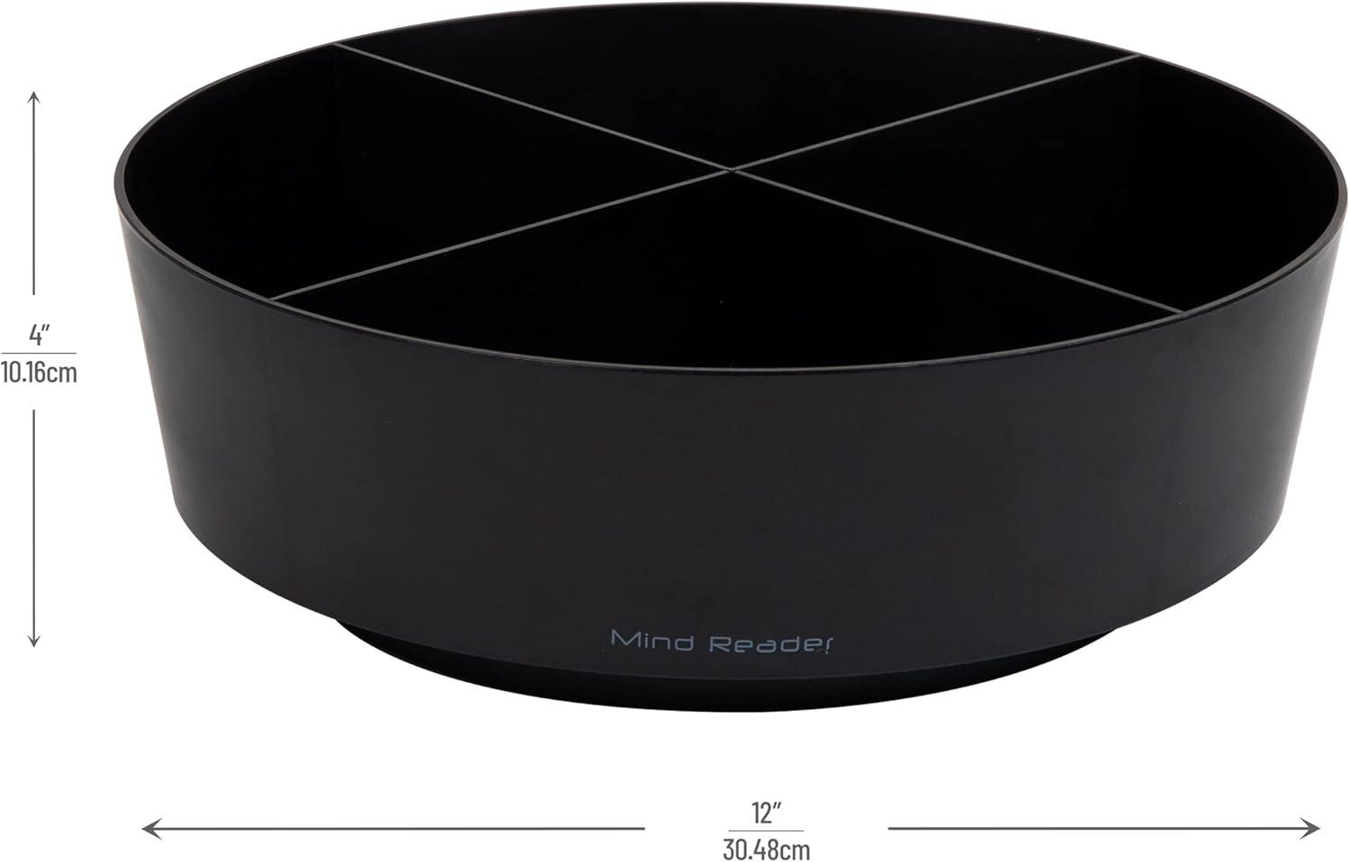 imageMind Reader 2Tier Snack Carousel Countertop Organizer Snack Tray Breakroom Kitchen 1425L x 1425W x 14H BlackClassic Black