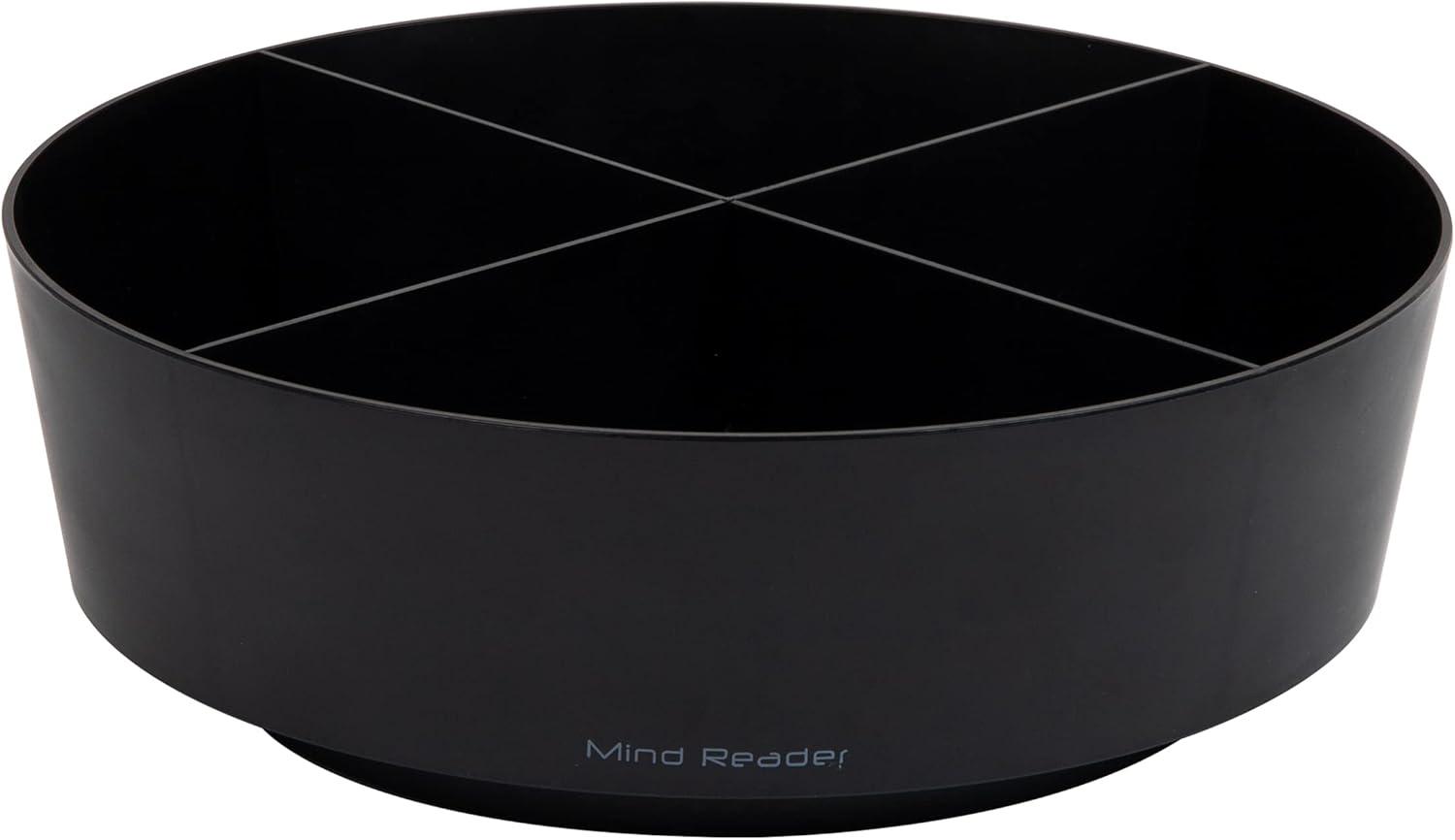 imageMind Reader 2Tier Snack Carousel Countertop Organizer Snack Tray Breakroom Kitchen 1425L x 1425W x 14H BlackClassic Black