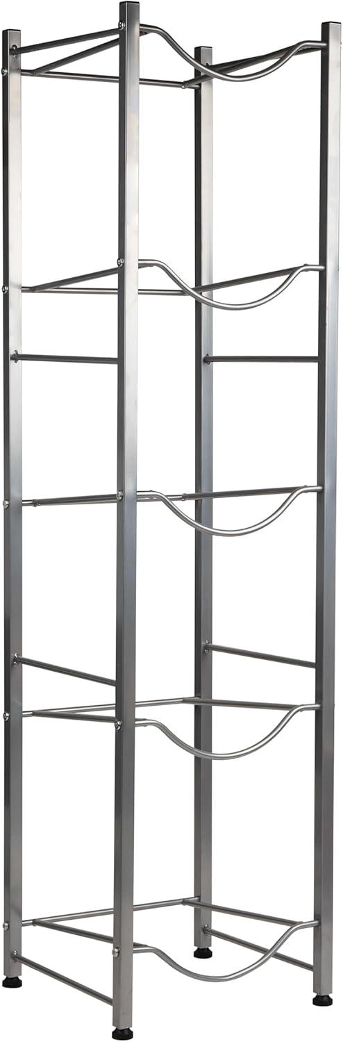 imageMind Reader 5 Gallon Water Jug Stand Water Bottle Holder Water Cooler Stand Rack Metal 135L x 135W x 2875H Silver5 Tier