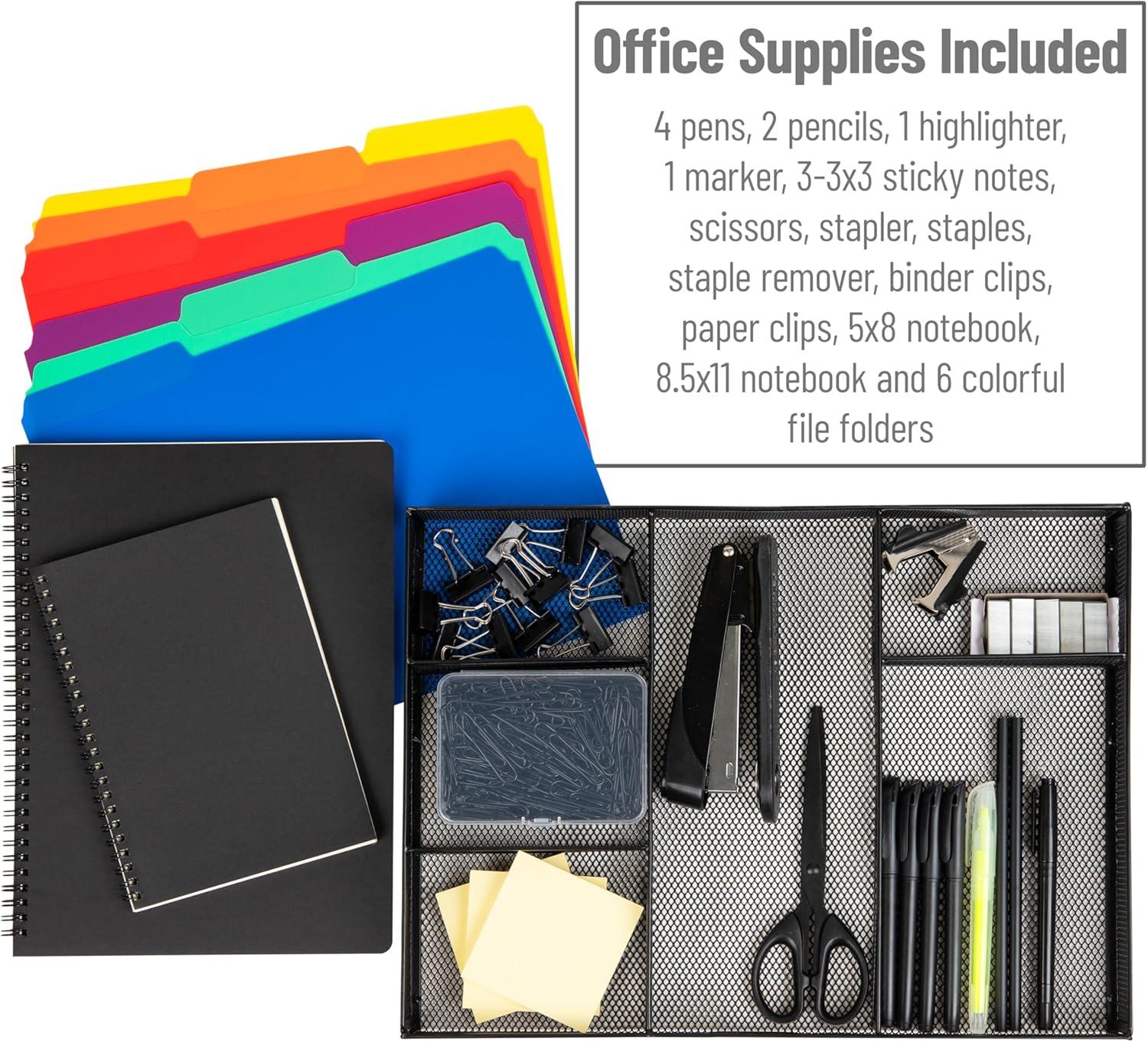 imageMind Reader Back to School All in One Bundle for College and Office Monitor Stand with 25 Pc Supplies included Storage Metal 1575L x 1175W x 45H BlackBlack