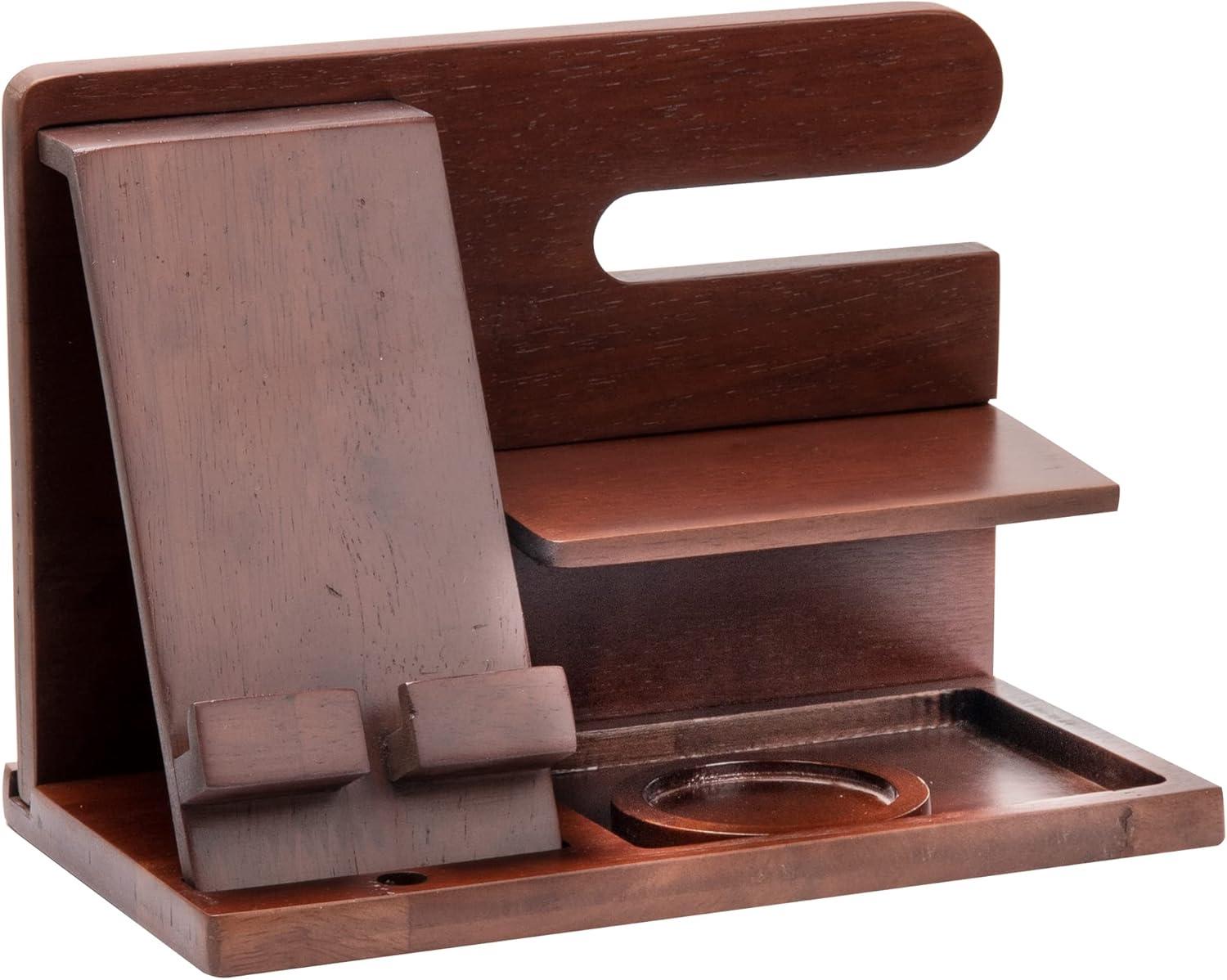 imageMind Reader Cell Phone Valet Station Desk Organizer Vanity Accessories Nightstand Organizer 10 L x 580 W x 725 H Brown
