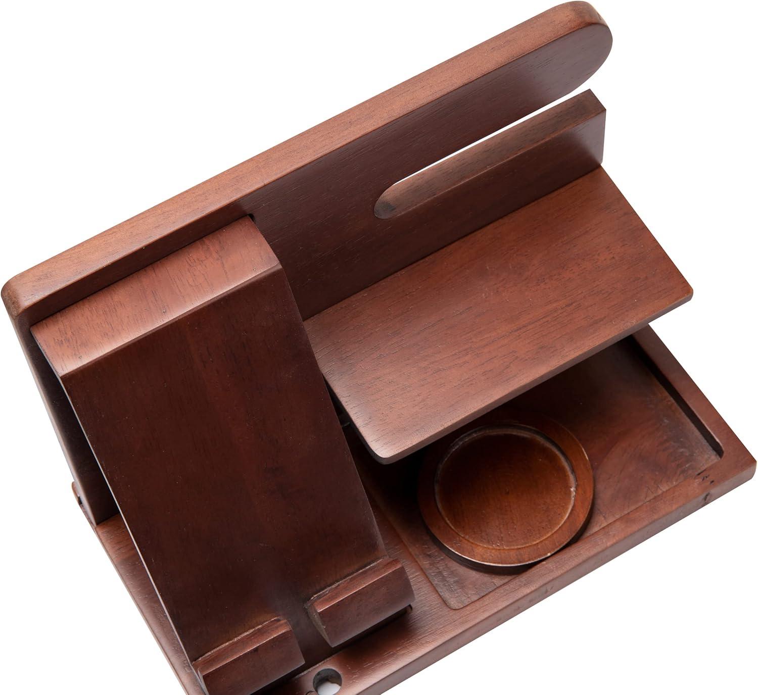 imageMind Reader Cell Phone Valet Station Desk Organizer Vanity Accessories Nightstand Organizer 10 L x 580 W x 725 H Brown