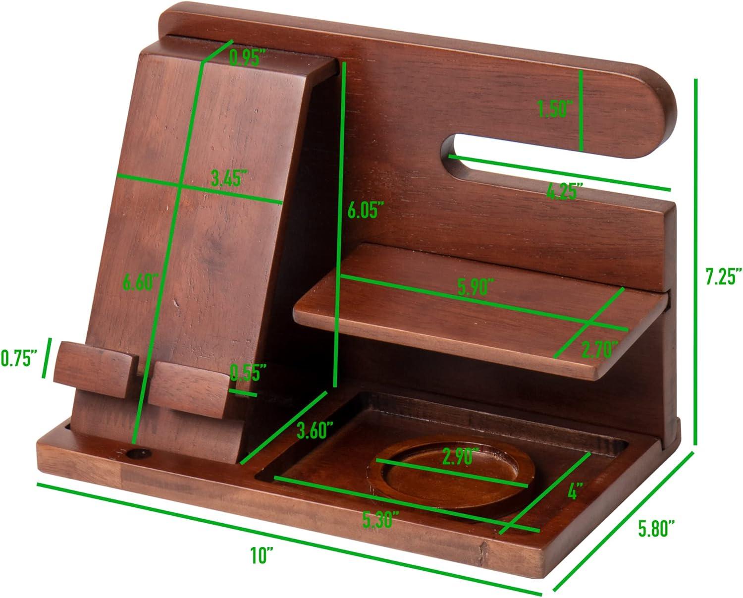 imageMind Reader Cell Phone Valet Station Desk Organizer Vanity Accessories Nightstand Organizer 10 L x 580 W x 725 H Brown