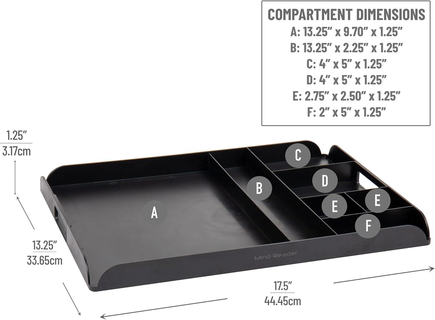 imageMind Reader Coffee Station Serving Tray 7 Pod Capacity Countertop Organizer Storage 175 L x 1325 W x 125 H Single BlackBlack