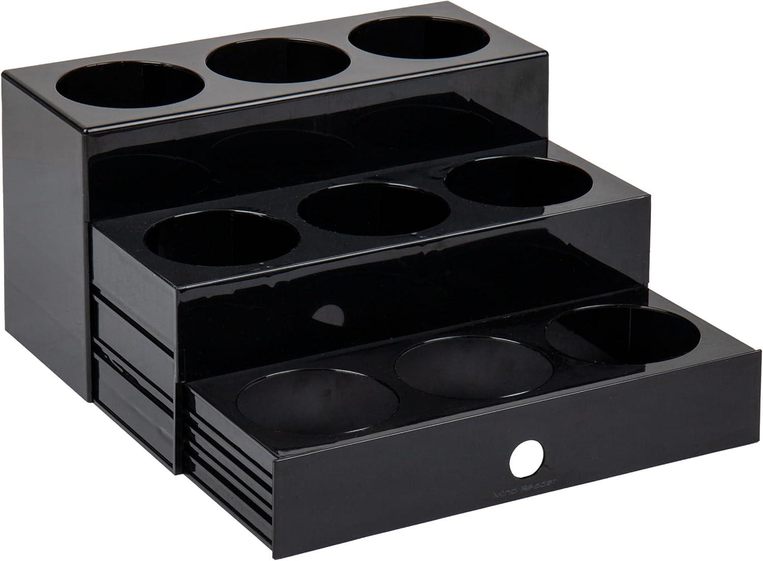 imageMind Reader Coffee Syrup Station Coffee Bar Accessories Countertop Organizer Acrylic 1425L x 125W x 7H Black