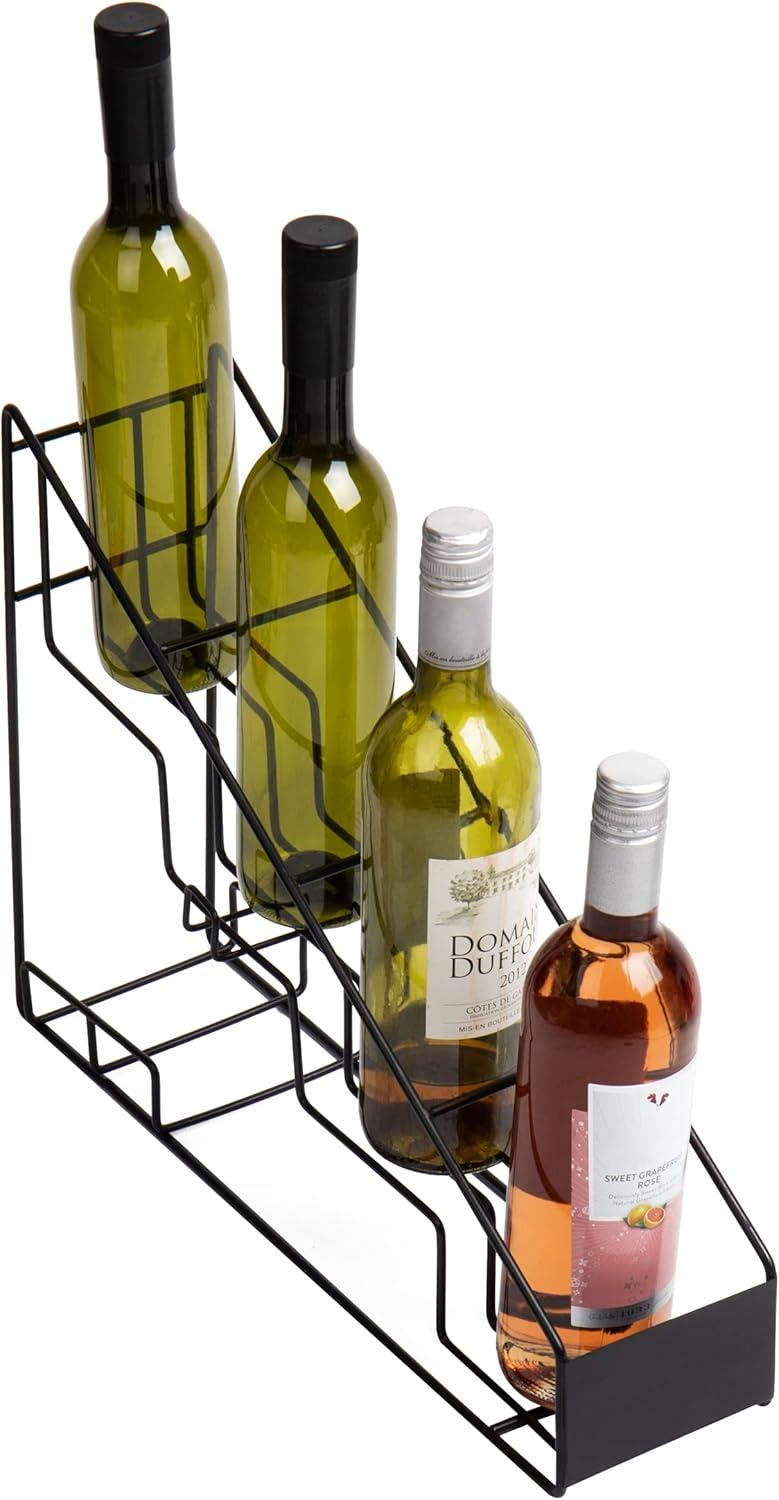 imageMind Reader Coffee Syrup Station Coffee Bar Accessories Countertop Organizer Kitchen Metal 14L x 12W x 155H BlackBlack