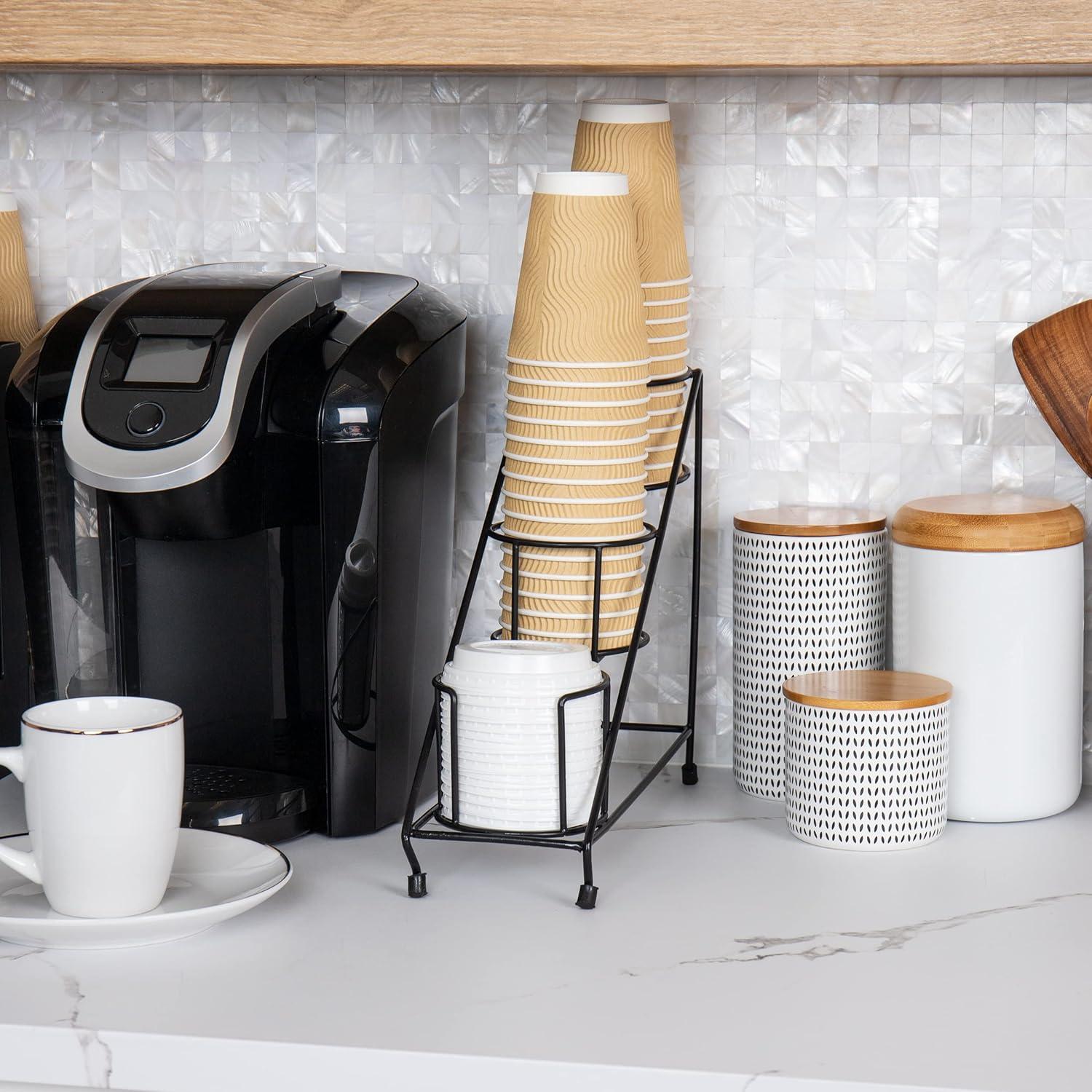 imageMind Reader Coffee Syrup Station Coffee Bar Accessories Kitchen Countertop Organizer Metal 425 L x 14 W x 1075 H Black