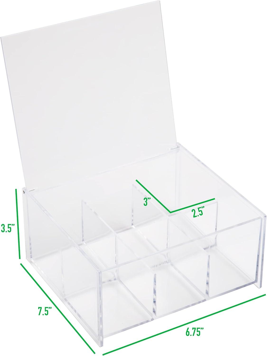 imageMind Reader Coffee Tea or Condiment Station Countertop Organizer Coffee Bar Acrylic 775L x 775W x 35H ClearClear