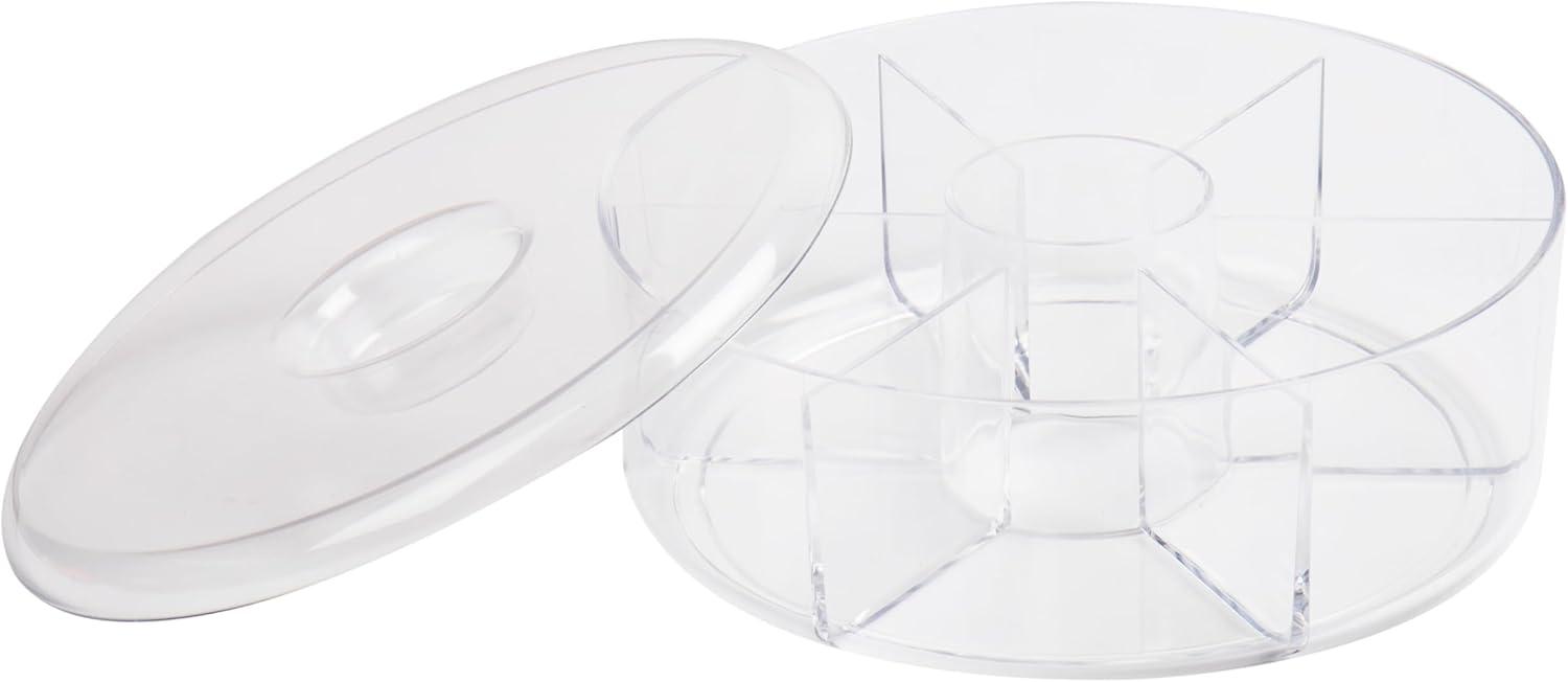 imageMind Reader Coffee Tea or Condiment Station Countertop Organizer Coffee Bar Acrylic 775L x 775W x 35H ClearClear