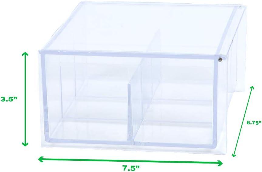 imageMind Reader Coffee Tea or Condiment Station Countertop Organizer Coffee Bar Acrylic 775L x 775W x 35H ClearClear