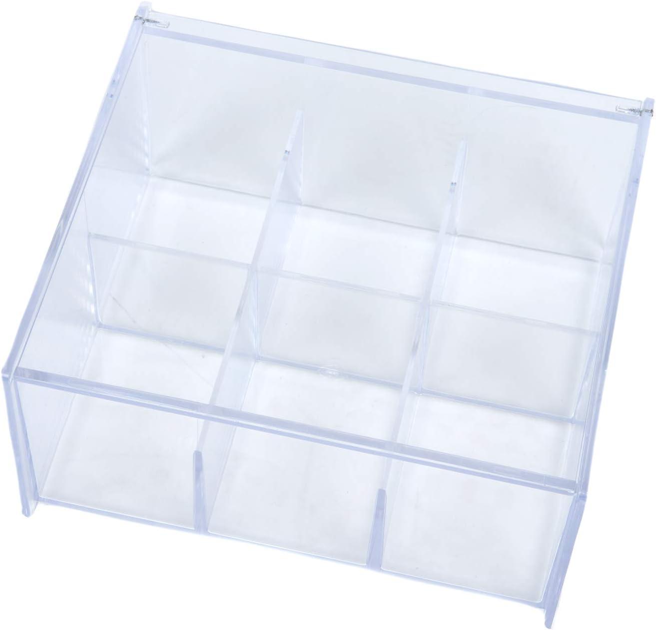 imageMind Reader Coffee Tea or Condiment Station Countertop Organizer Coffee Bar Acrylic 775L x 775W x 35H ClearClear