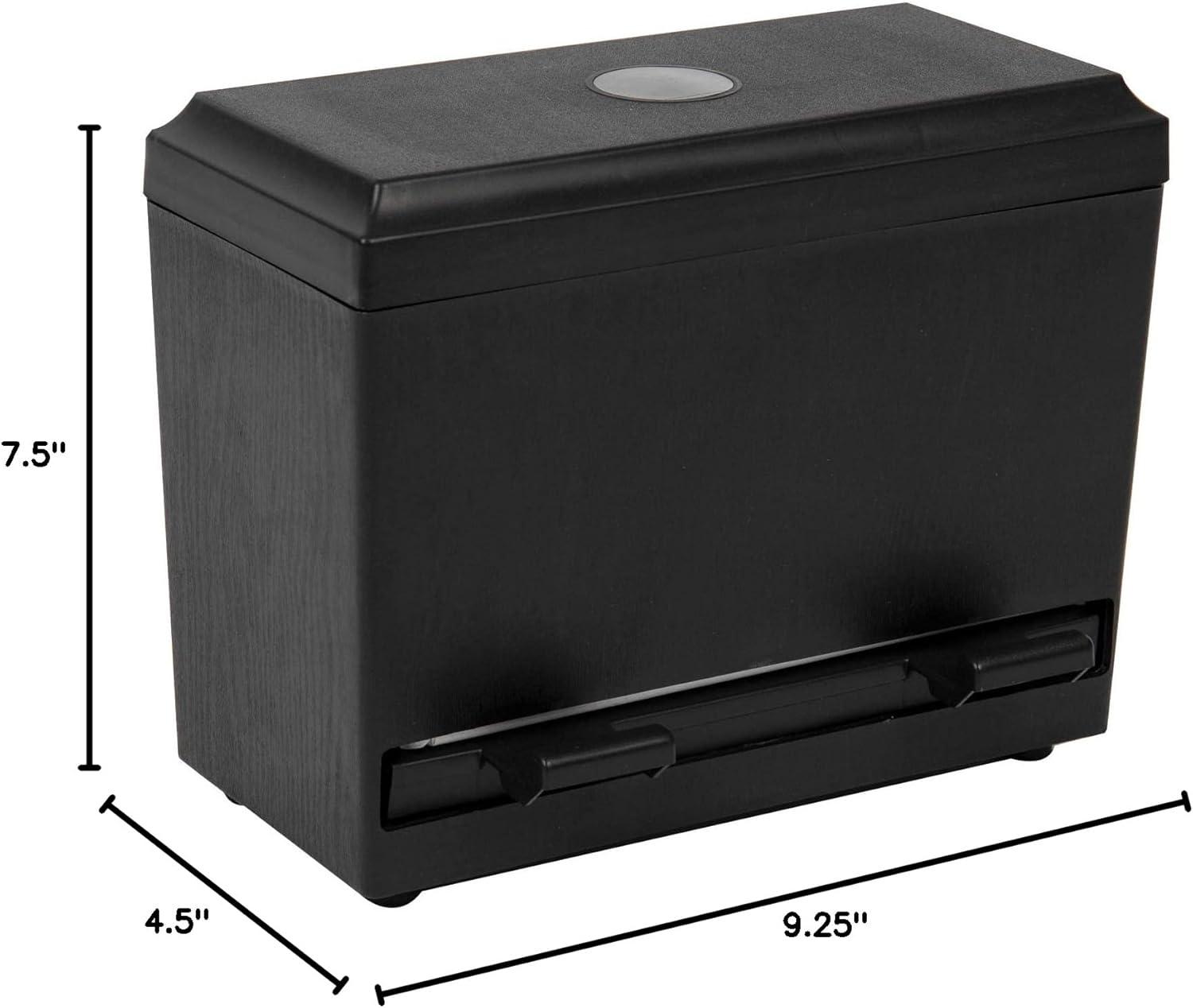 imageMind Reader Compact Straw Dispenser or Pencil Dispenser Countertop Organizer for Breakrooms Classrooms and Workspaces Plastic BlackBlack