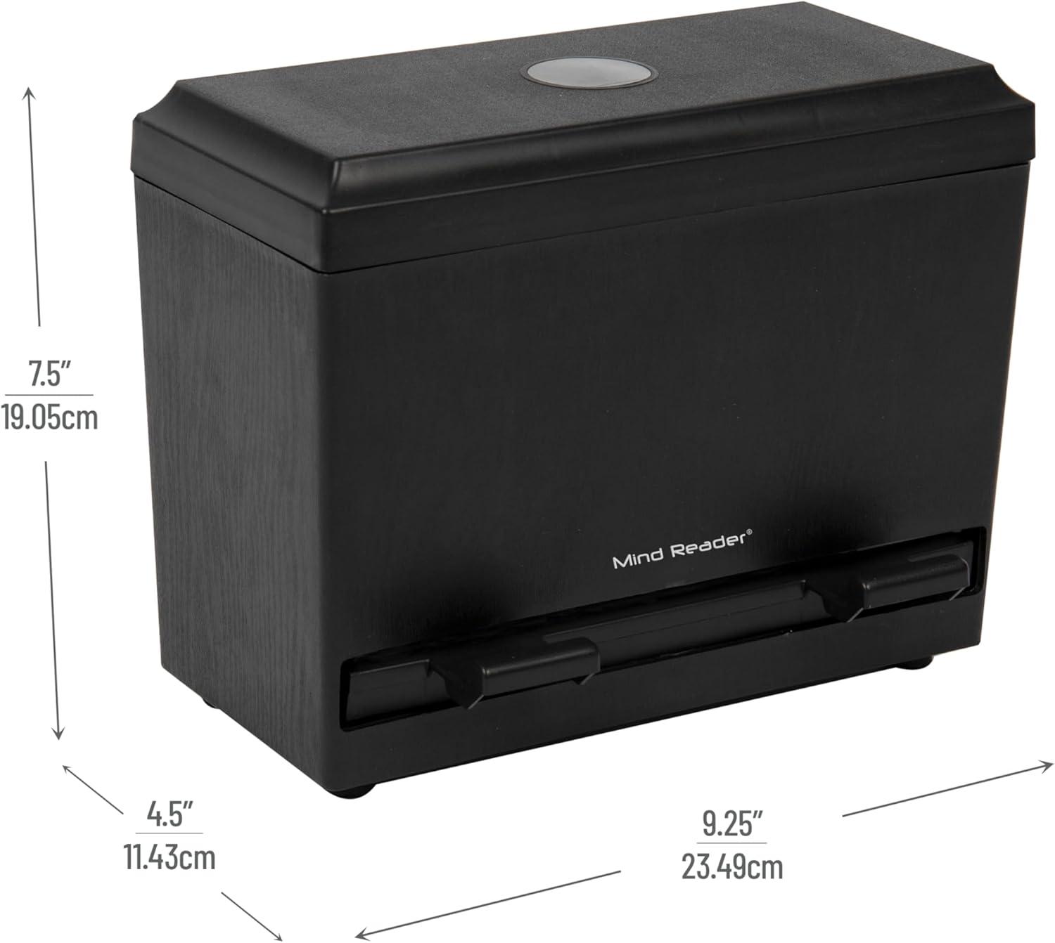 imageMind Reader Compact Straw Dispenser or Pencil Dispenser Countertop Organizer for Breakrooms Classrooms and Workspaces Plastic BlackBlack