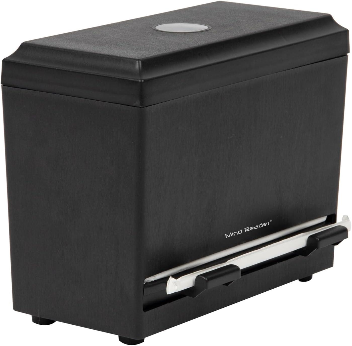 imageMind Reader Compact Straw Dispenser or Pencil Dispenser Countertop Organizer for Breakrooms Classrooms and Workspaces Plastic BlackBlack