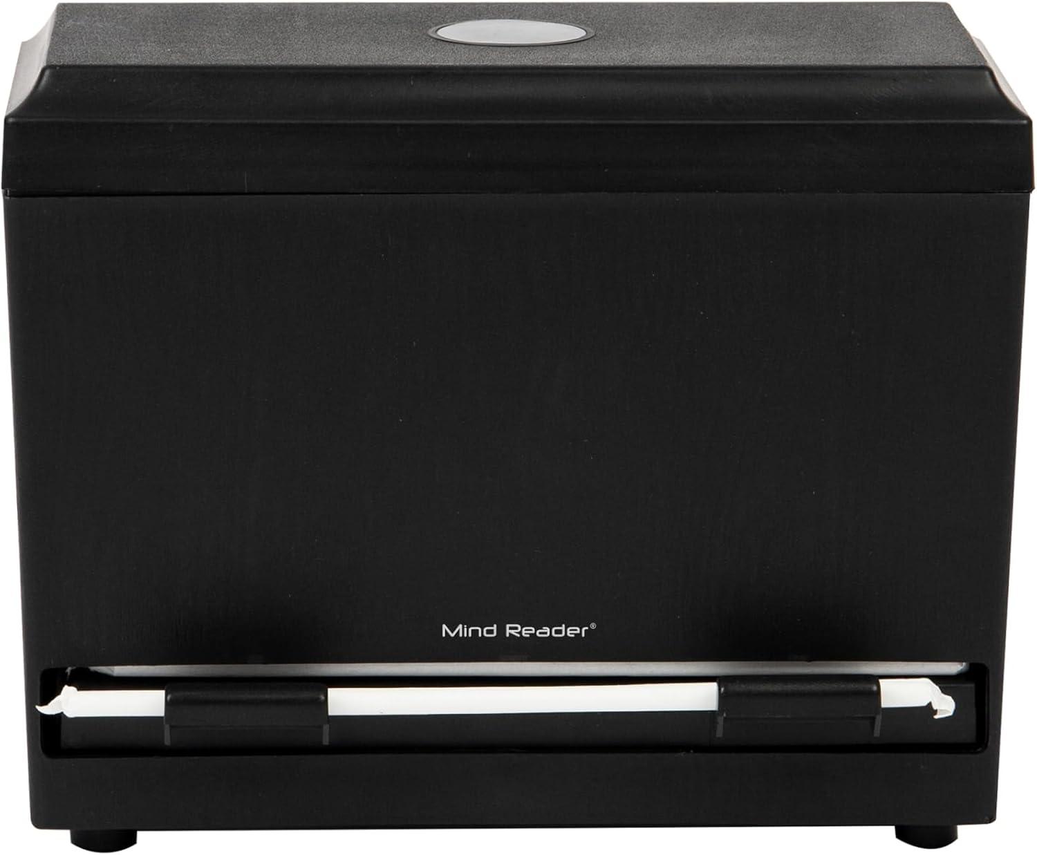 imageMind Reader Compact Straw Dispenser or Pencil Dispenser Countertop Organizer for Breakrooms Classrooms and Workspaces Plastic BlackBlack