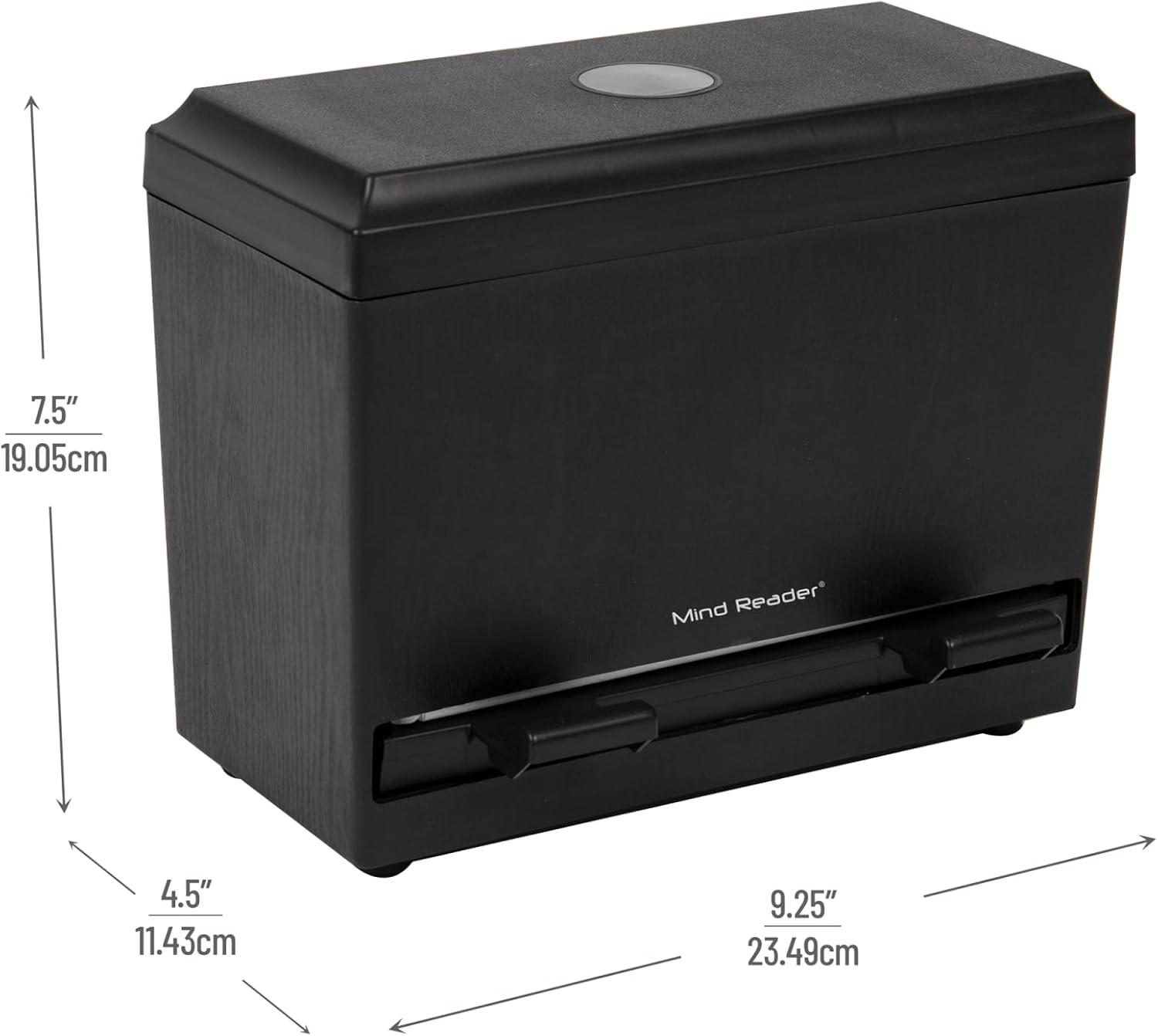 imageMind Reader Compact Straw Dispenser or Pencil Dispenser Countertop Organizer for Breakrooms Classrooms and Workspaces Plastic BlackBlack