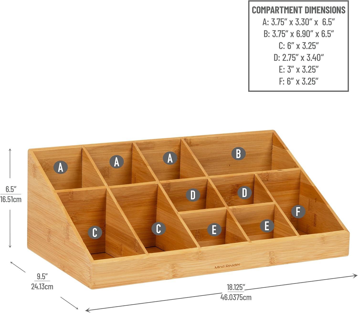 imageMind Reader Cup and Condiment Station Countertop Organizer Coffee Bar Kitchen Stirrers 17875L x 95W x 6625H BlackBrown
