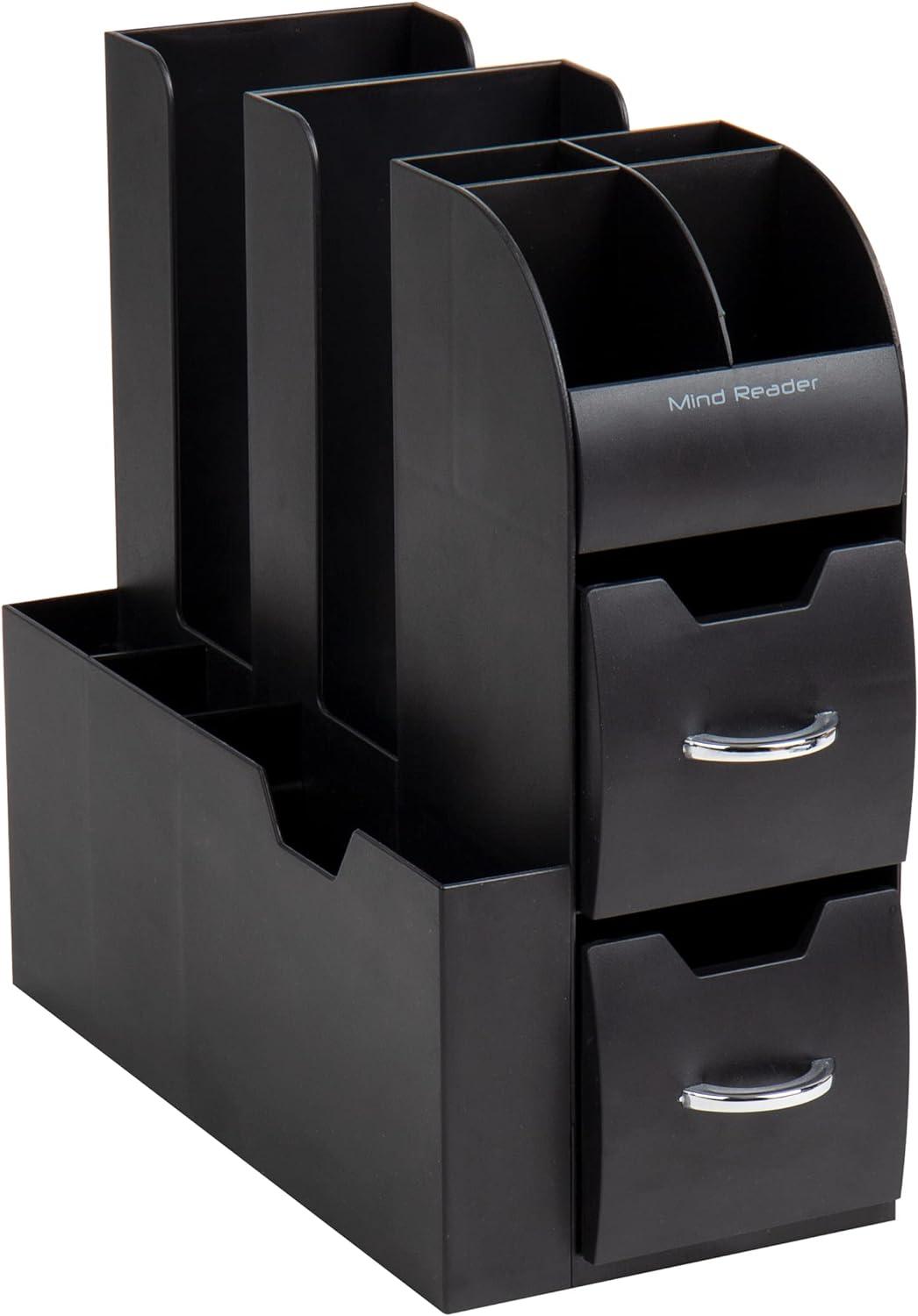 imageMind Reader Cup and Condiment Station Countertop Organizer Coffee Bar Kitchen Stirrers 535W x 1125L x 1115H BlackSingle