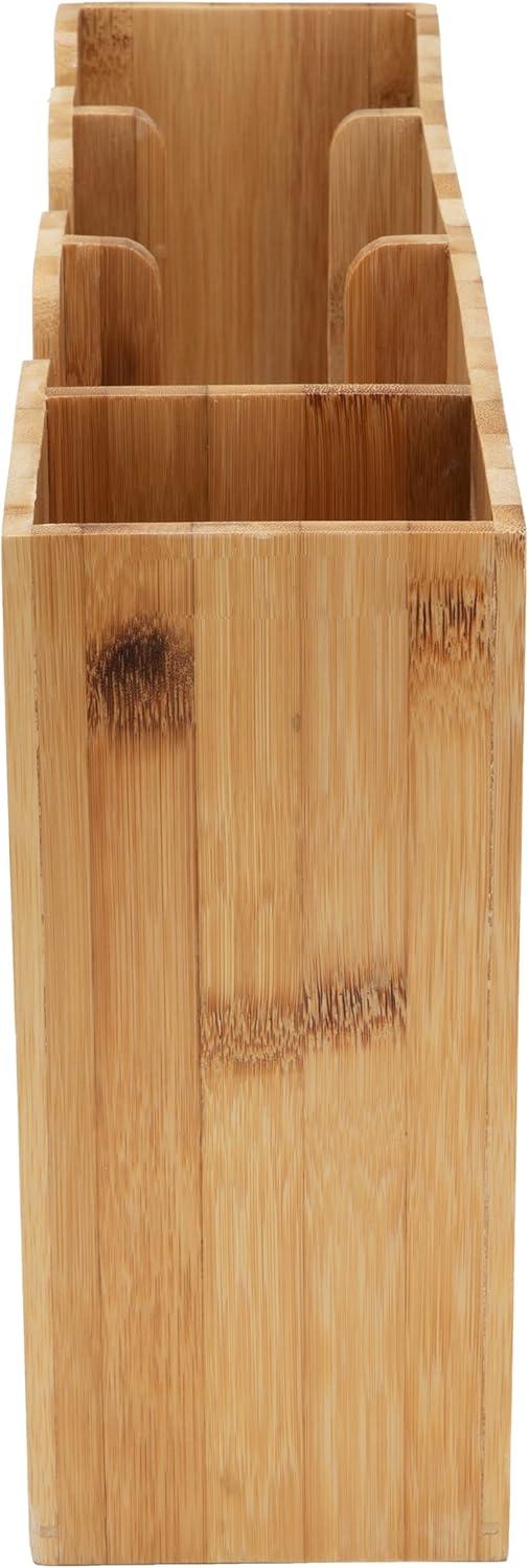imageMind Reader Cup and Condiment Station Countertop Organizer Coffee Bar Rayon from Bamboo 1642L x 417W x 945H Brown