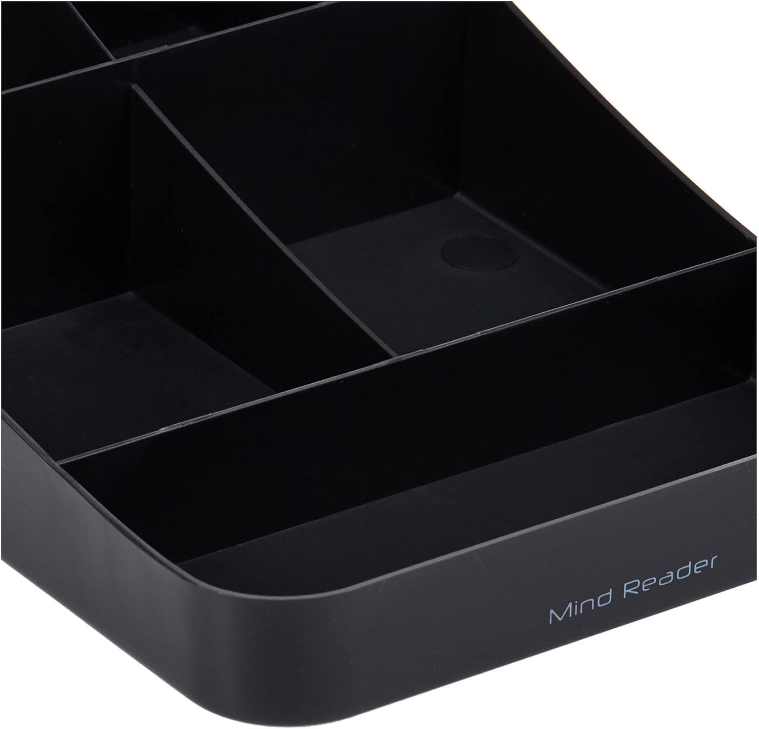 imageMind Reader Cup and Condiment Station Set of 2 Countertop Organizer Coffee Bar Kitchen 725L x 155W x 525H BlackBlack