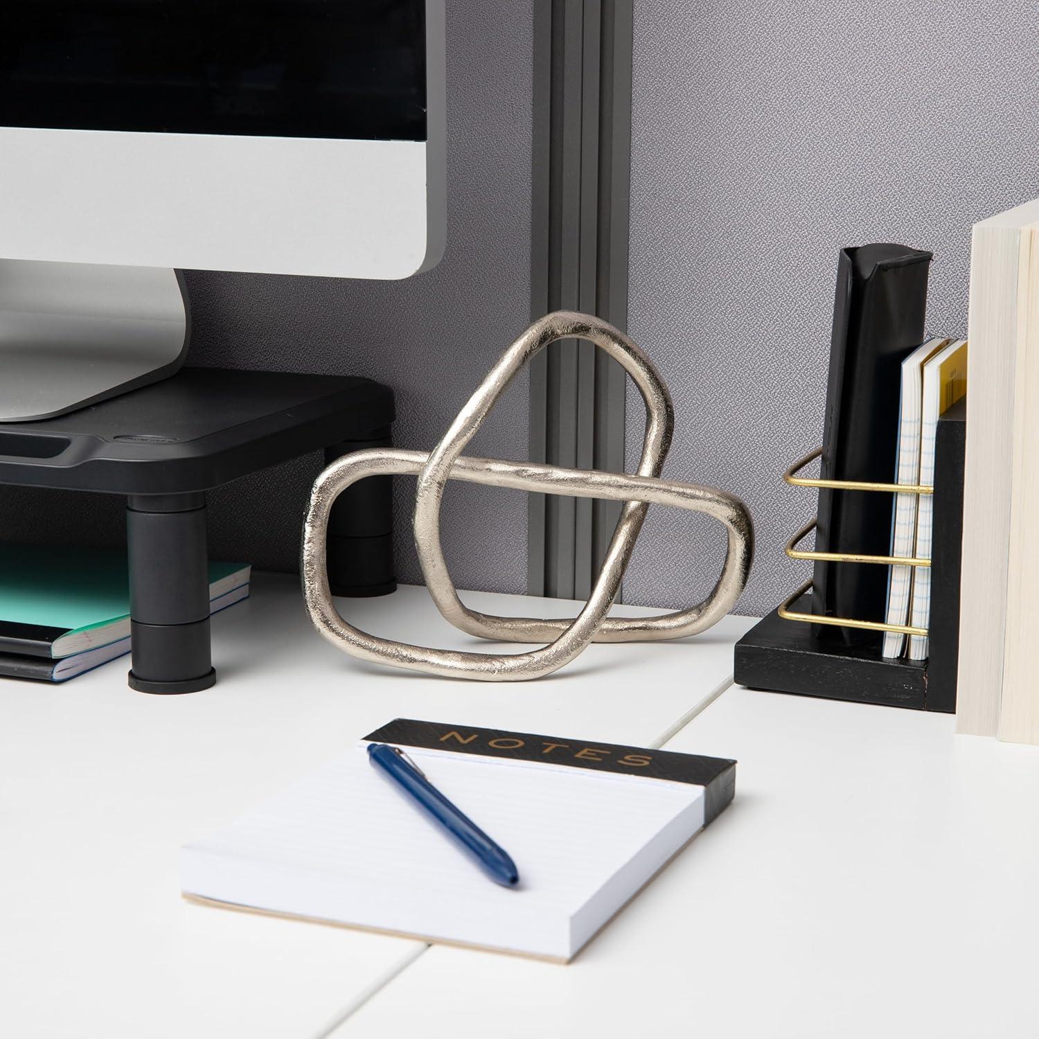 imageMind Reader Dachshund Figurine Desk or Bookshelf Home Decor Cast Aluminum Antique Brass FinishDecorative Squiggle