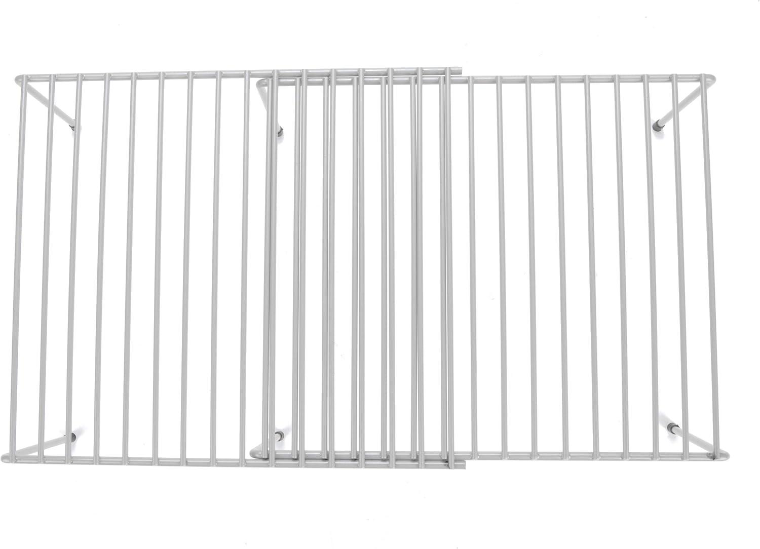 imageMind Reader Expandable Shelf Kitchen Pantry Cabinet Organizer MultiPurpose Storage Metal 122523L x 1025W x 55H WhiteWhite