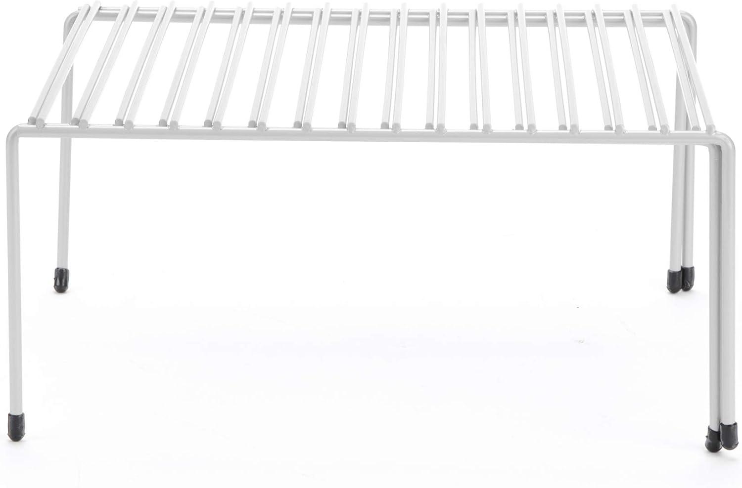 imageMind Reader Expandable Shelf Kitchen Pantry Cabinet Organizer MultiPurpose Storage Metal 122523L x 1025W x 55H WhiteWhite