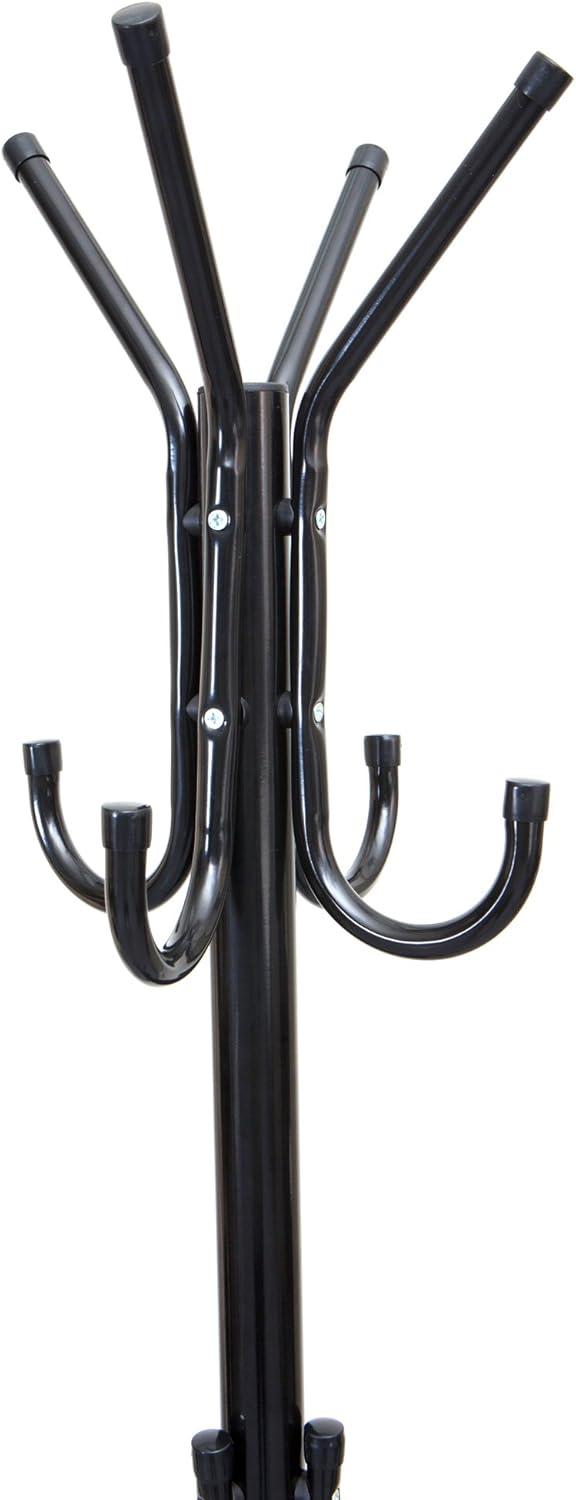 imageMind Reader Freestanding Coat Rack MultiTier Organizer for Office and Entryway Metal SilverBlack