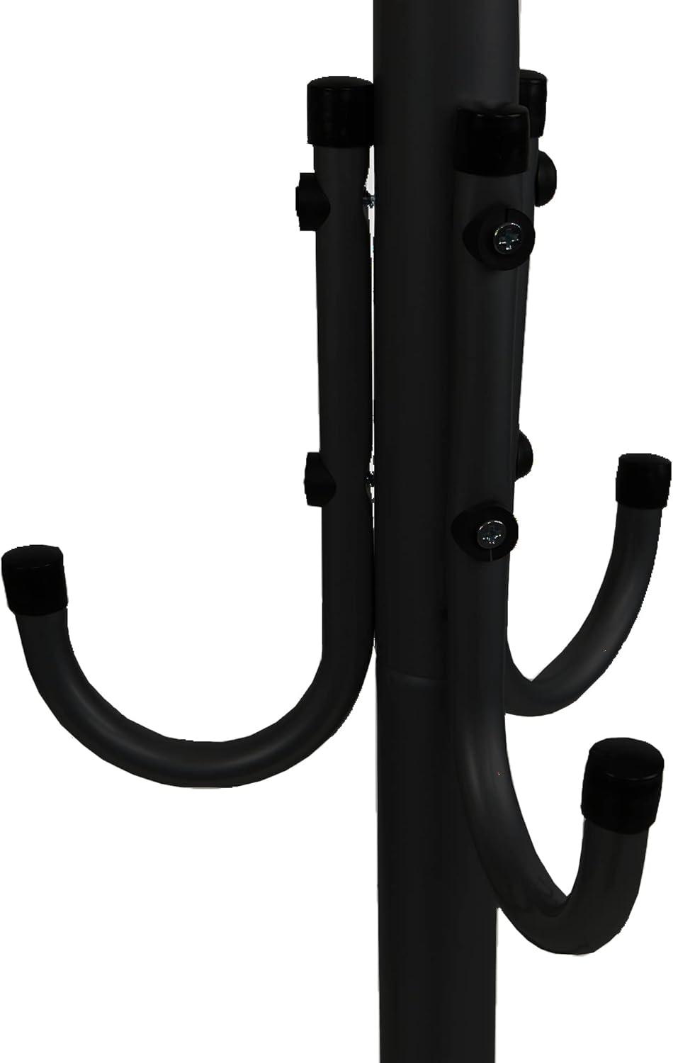 imageMind Reader Freestanding Coat Rack MultiTier Organizer for Office and Entryway Metal SilverBlack