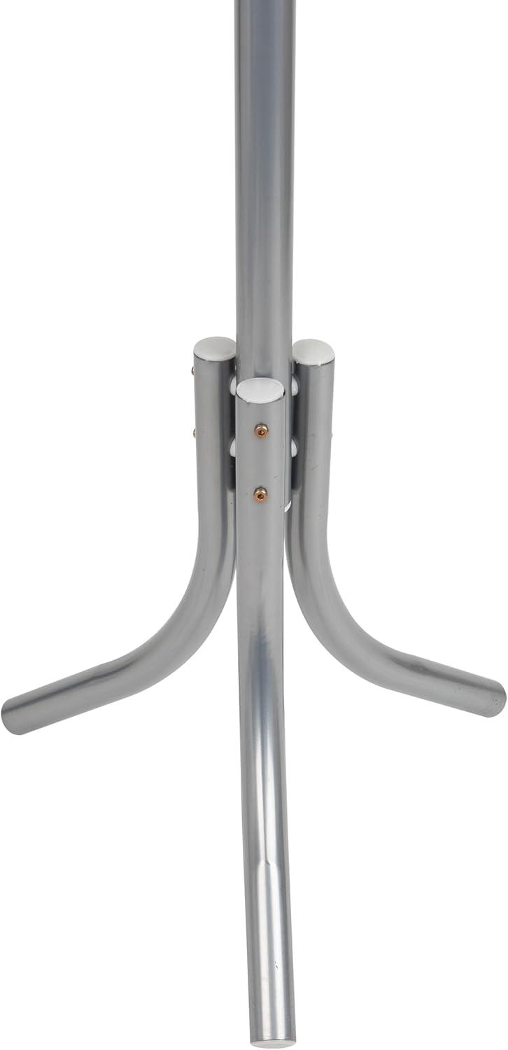 imageMind Reader Freestanding Coat Rack MultiTier Organizer for Office and Entryway Metal SilverSilver