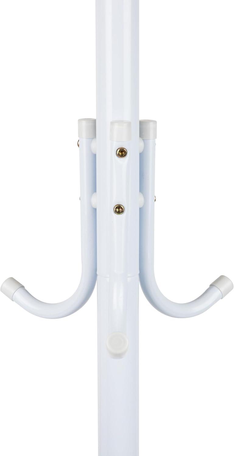 imageMind Reader Freestanding Coat Rack MultiTier Organizer for Office and Entryway Metal SilverWhite