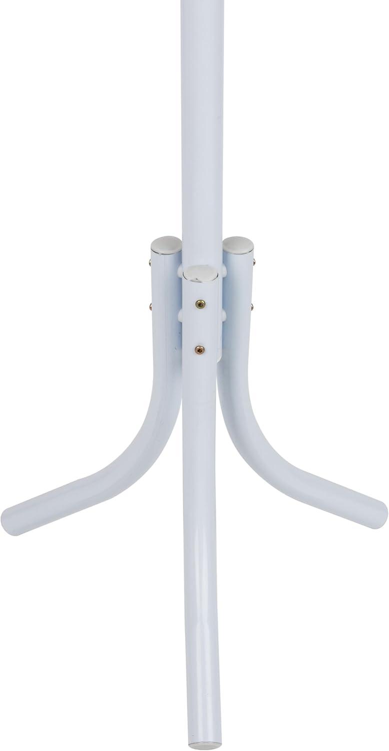 imageMind Reader Freestanding Coat Rack MultiTier Organizer for Office and Entryway Metal SilverWhite