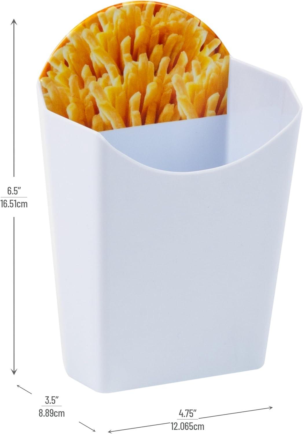 imageMind Reader French Fry Serving Set Hosting Essentials Outdoor Kitchen Melamine 475L x 325W x 675H 4 pcs WhiteFrench Fry
