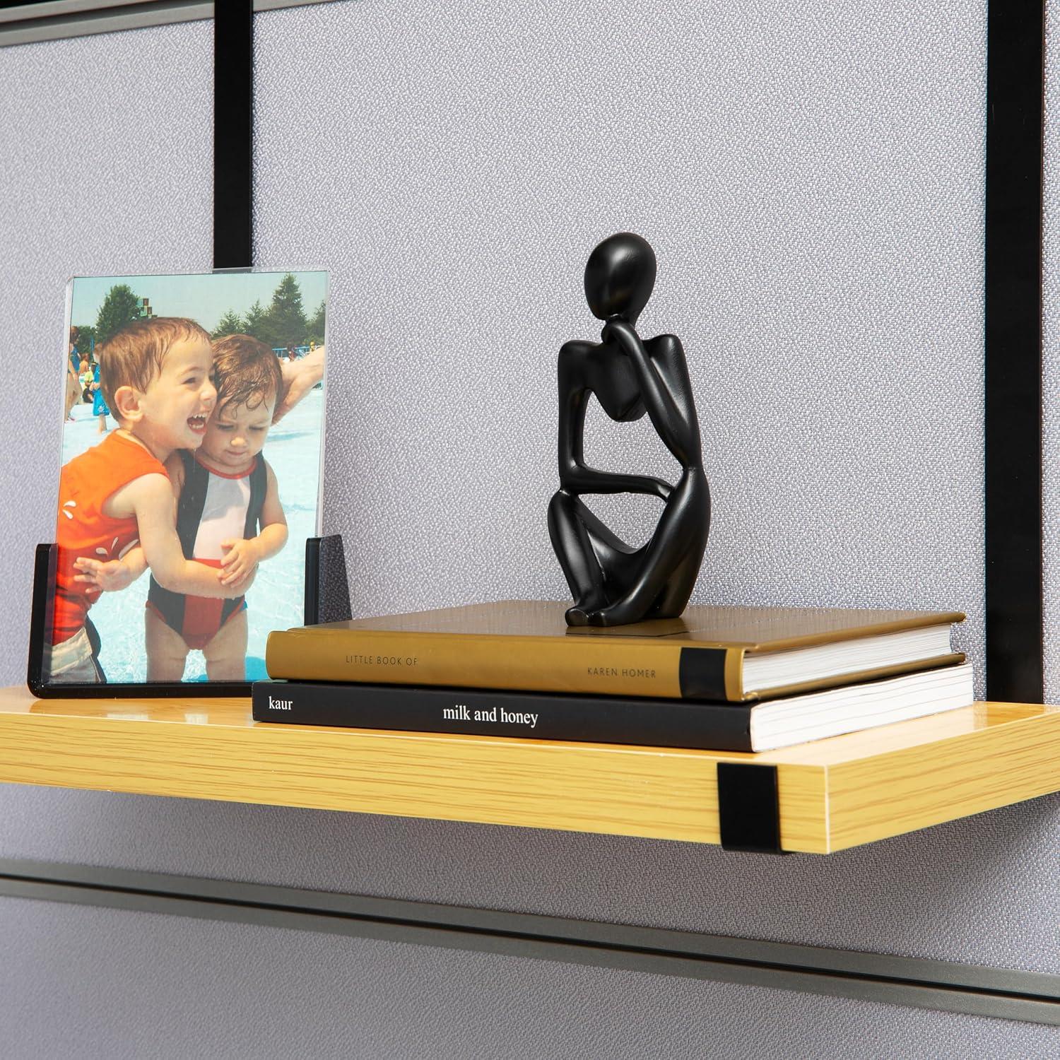 imageMind Reader Hanging Cubicle Shelf Organizer Cubicle Shelf for Office Supplies Plants and Decor Easy to Install MDF and Metal 1575 L x 575 W x 1175 H Brown