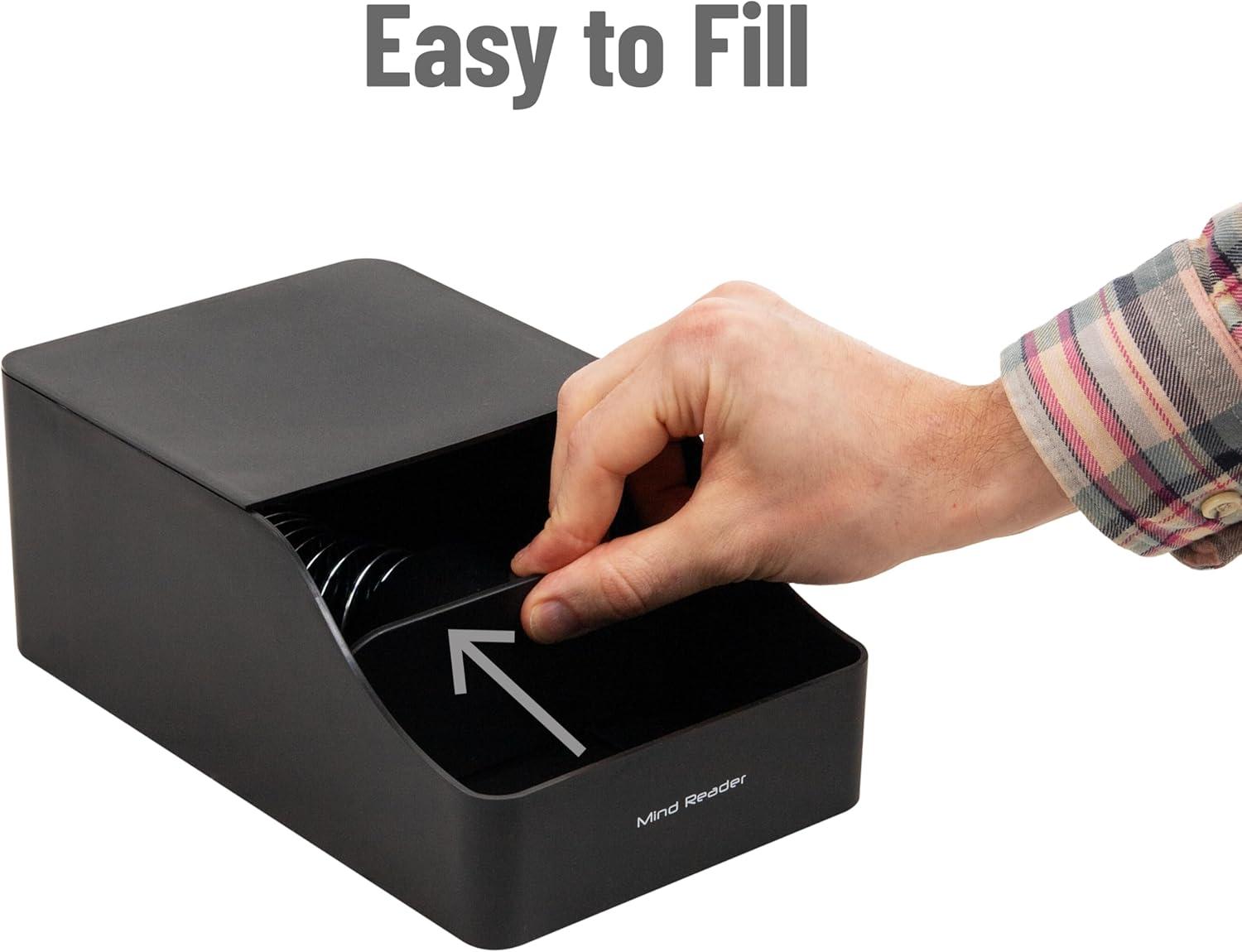 imageMind Reader Hot Cup Sleeve Dispenser Coffee Bar Accessories Coffee Station Kitchen Org 591L x 965W x 394H BlackBlack