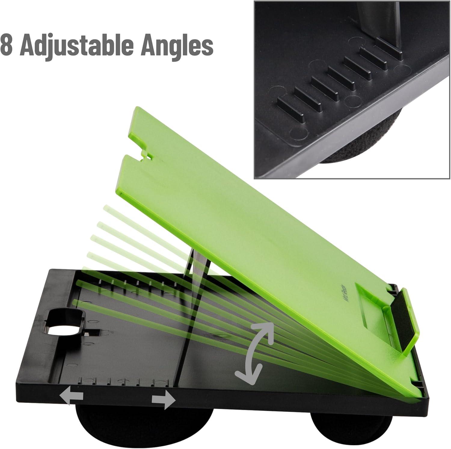imageMind Reader Lap Desk Laptop Stand Bed Tray Collapsible Cushion Portable Dorm Plastic 1475L x 11W x 73H BlackGreen