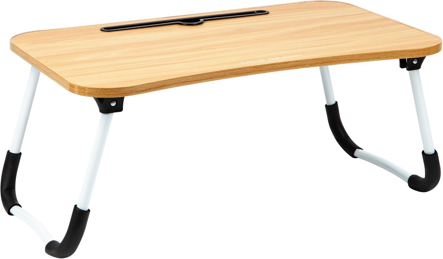 imageMind Reader Lap Desk Laptop Stand Bed Tray Folding Legs Couch Table Portable MDF 2325 L x 1375 W x 105 H BeigeBeige