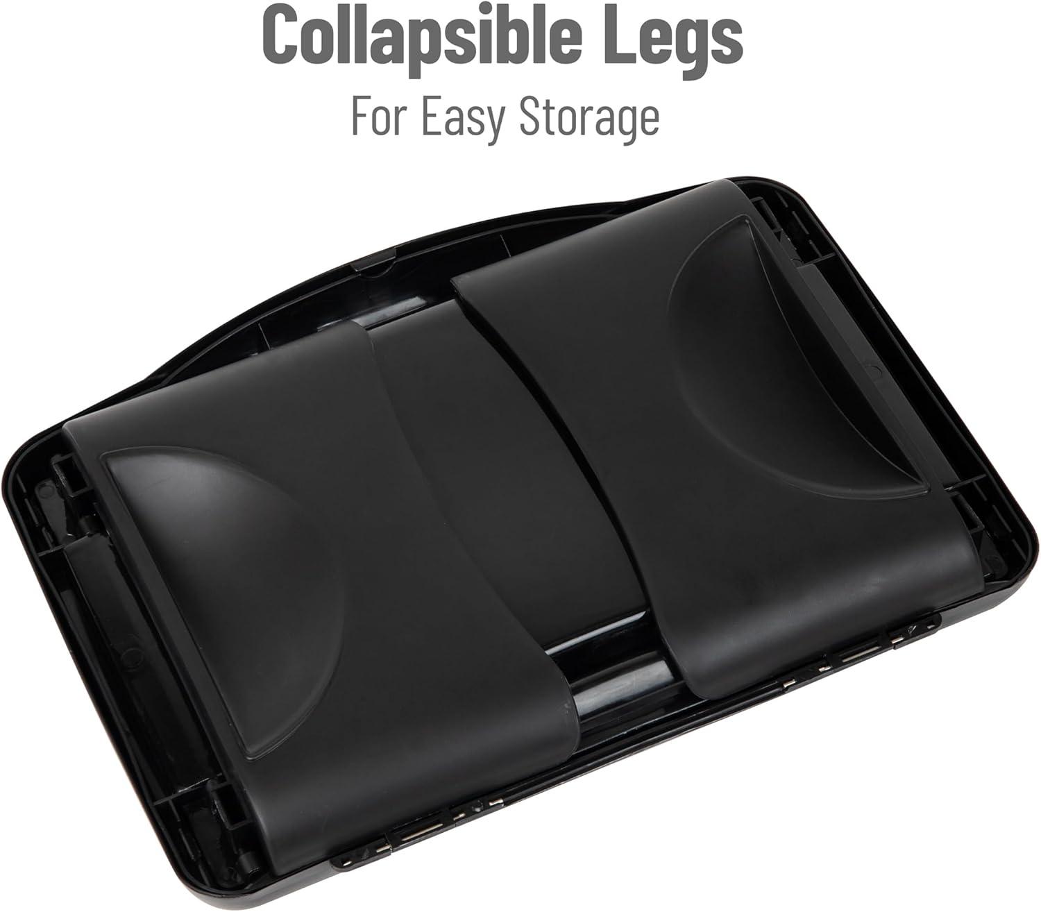 imageMind Reader Lap DeskLaptop Stand Bed Tray Folding Legs Portable Dorm Plastic 1875 L x 1125 W x 725 H BlackBlack