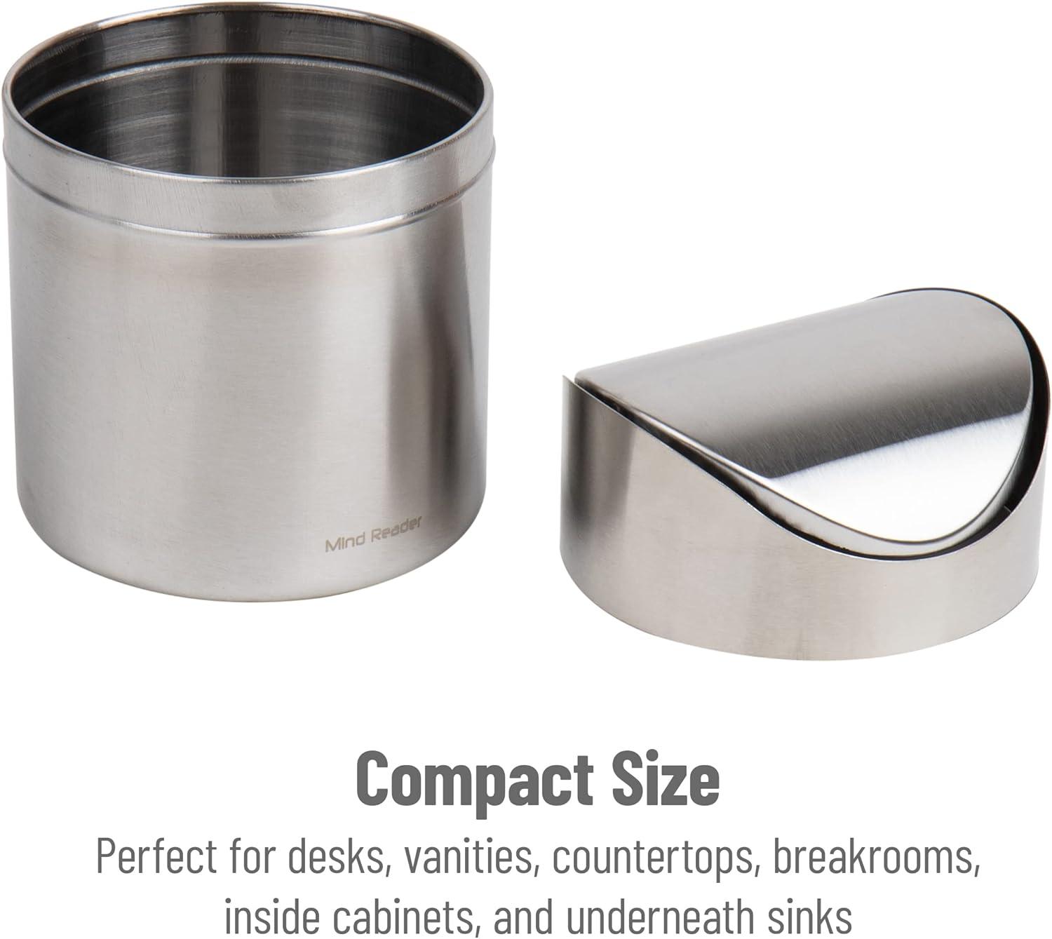 Mind Reader Mini Countertop Trash Can, 1.5 Liter/0.40 Gallon Capacity ...