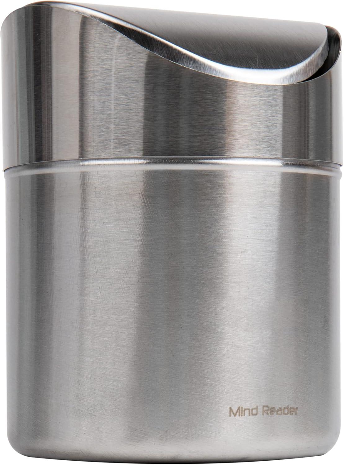 Mind Reader Mini Countertop Trash Can, 1.5 Liter/0.40 Gallon Capacity ...
