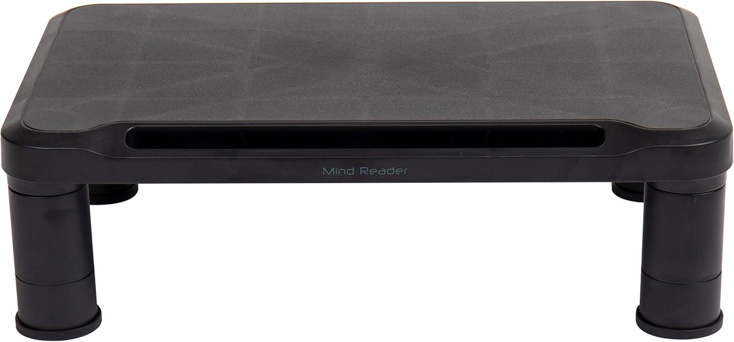 imageMind Reader Monitor Stand Height Adjustable Laptop Computer Riser Office 15L x 95W x 425H Set of 2 Black4 Leg2 Pack