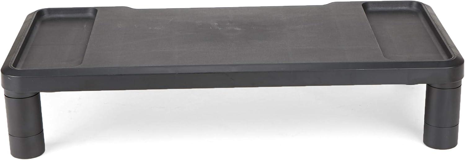 imageMind Reader Monitor Stand Laptop Riser Desktop Organizer Office Plastic 2175 L x 1025 W x 45 H Set of 2 Black1Pack