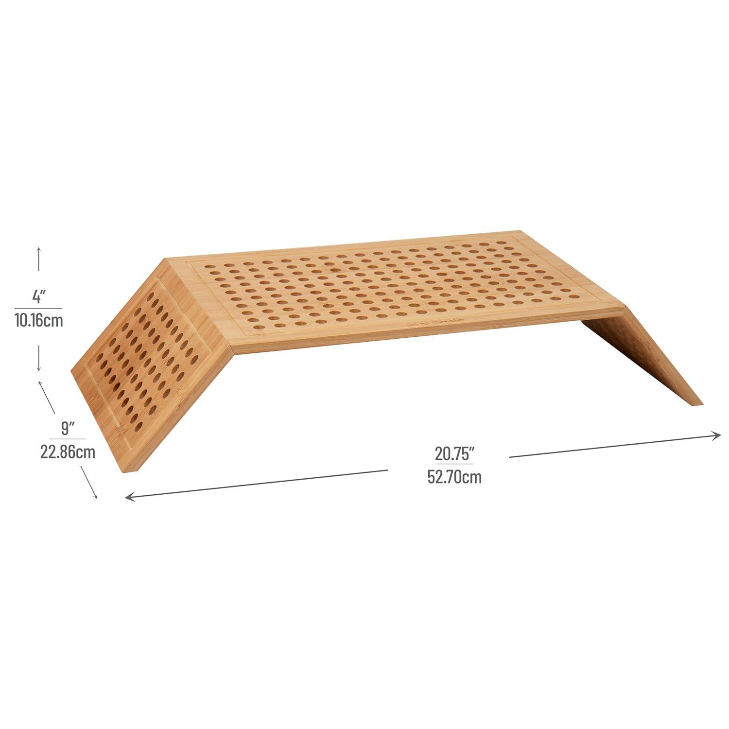 imageMind Reader Monitor Stand Ventilated Laptop Riser Desktop Organizer Office Rayon from Bamboo 2075 L x 9 W x 4 H Brown