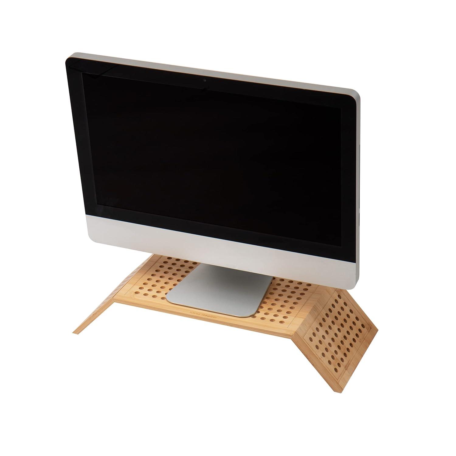 imageMind Reader Monitor Stand Ventilated Laptop Riser Desktop Organizer Office Rayon from Bamboo 2075 L x 9 W x 4 H Brown