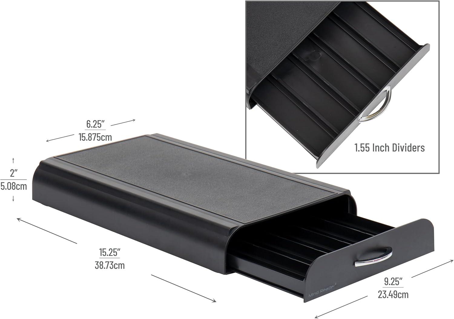 imageMind Reader Nespresso Compatible Capsule Drawer Holds 50 Small Capsules Coffee Pod Drawer Organizer Countertop Storage Base Black921 x 1594 x 236