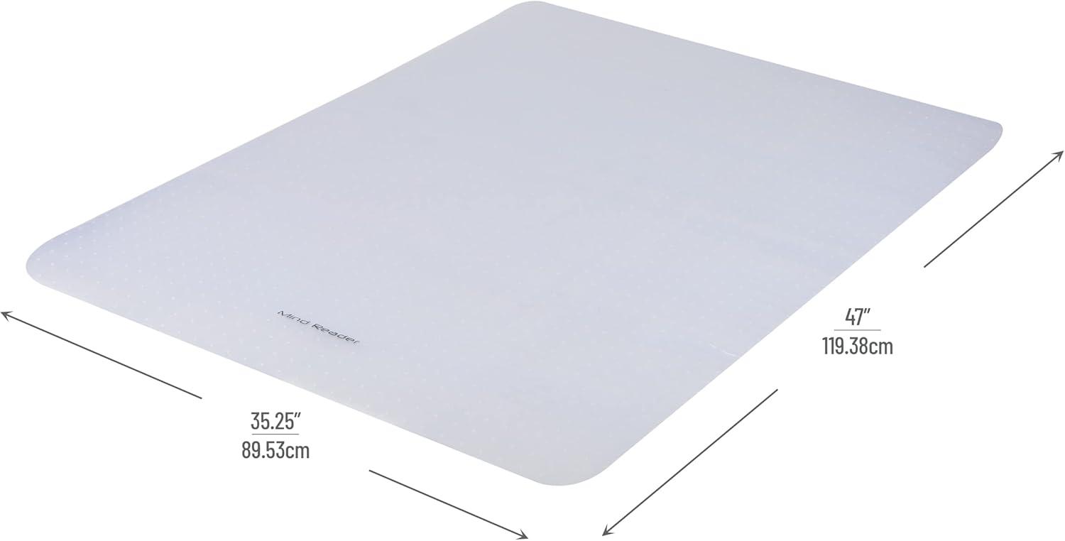 imageMind Reader Office Chair Mat for Carpet Under Desk Protector Carpet Grips Rolling PVC 3525 L x 47 W x 00625 H ClearClear