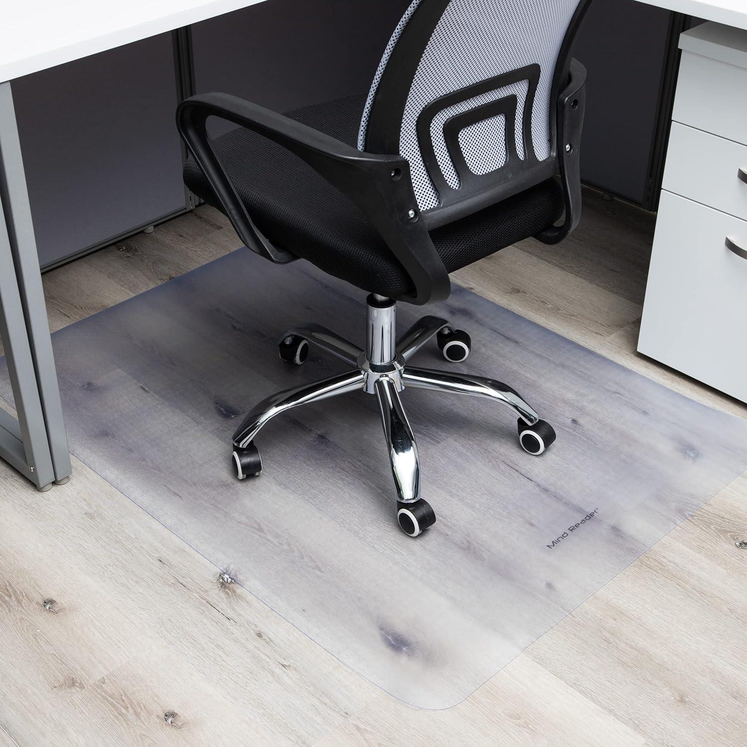 imageMind Reader Office Chair Mat for Carpet Under Desk Protector Carpet Grips Rolling PVC 3525 L x 47 W x 00625 H ClearClear