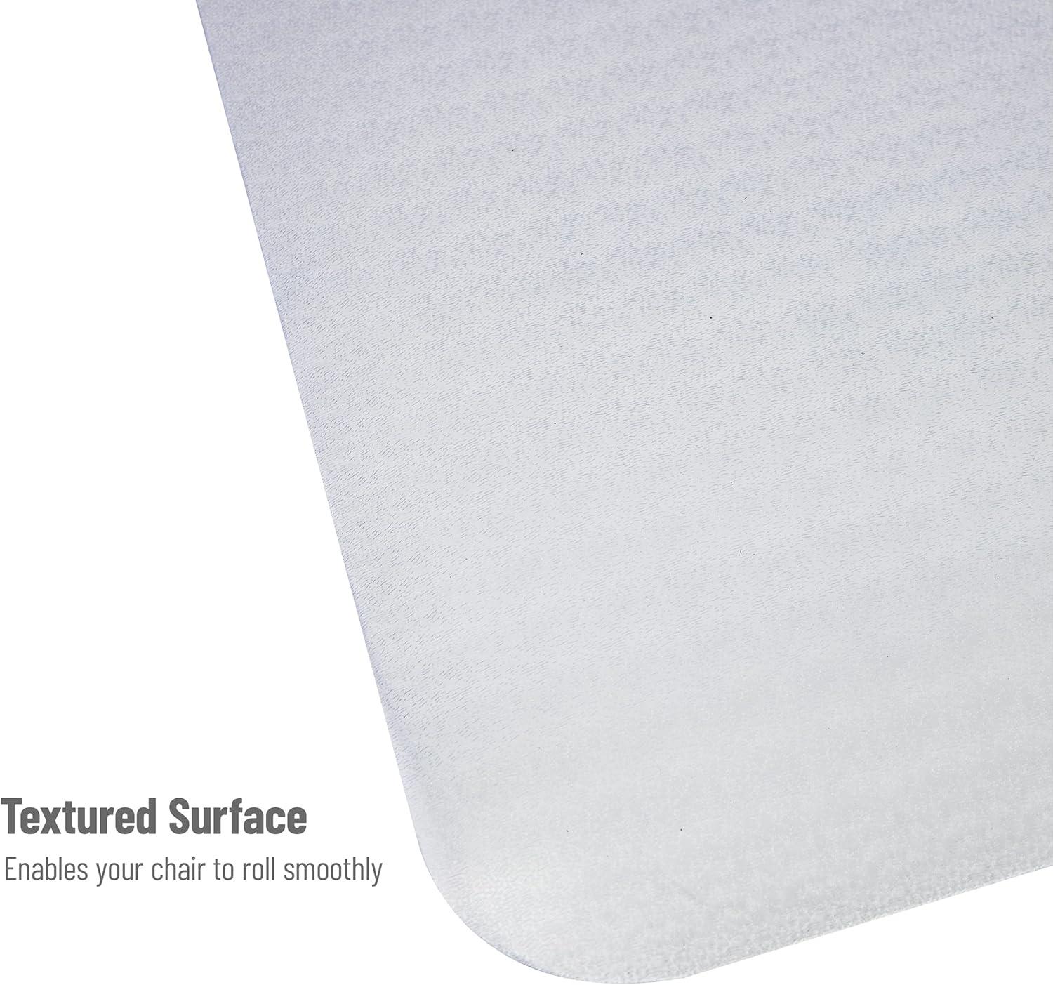 imageMind Reader Office Chair Mat for Carpet Under Desk Protector Carpet Grips Rolling PVC 3525 L x 47 W x 00625 H ClearClear