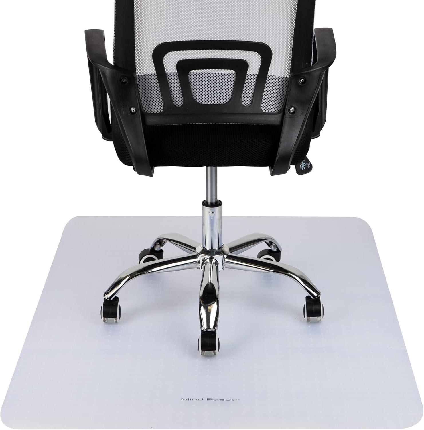 imageMind Reader Office Chair Mat for Carpet Under Desk Protector Carpet Grips Rolling PVC 3525 L x 47 W x 00625 H ClearClear
