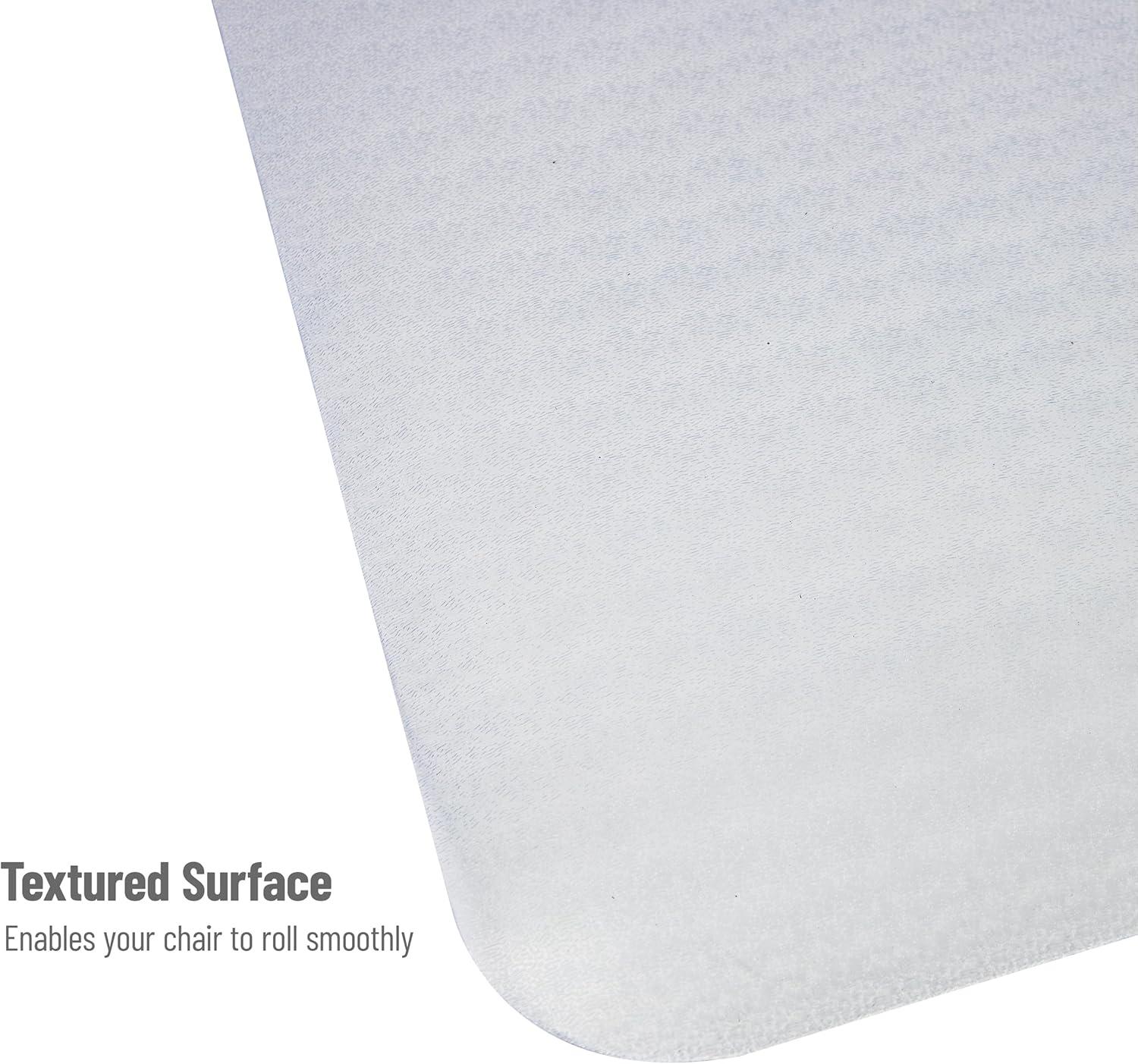 imageMind Reader Office Chair Mat for Carpet Under Desk Protector Carpet Grips Rolling PVC 3525 L x 47 W x 00625 H ClearClear